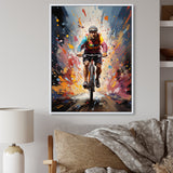 Bicycle Bold Rides Pointillism I - Bicycle Canvas Wall Art