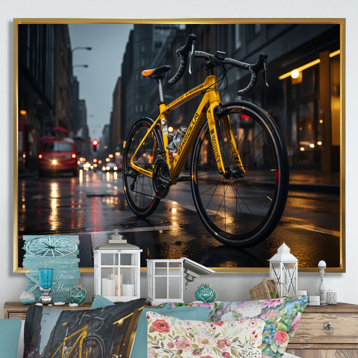 Bicycle City Cycling - Bicycle Canvas Wall Art