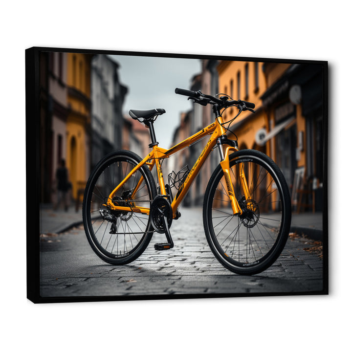 Bicycle Cityscape Escape - Bicycle Canvas Wall Art