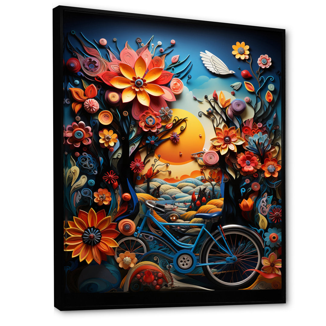 Bicycle Colorful Ride - Bicycle Canvas Wall Art