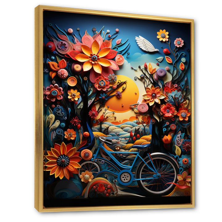 Bicycle Colorful Ride - Bicycle Canvas Wall Art