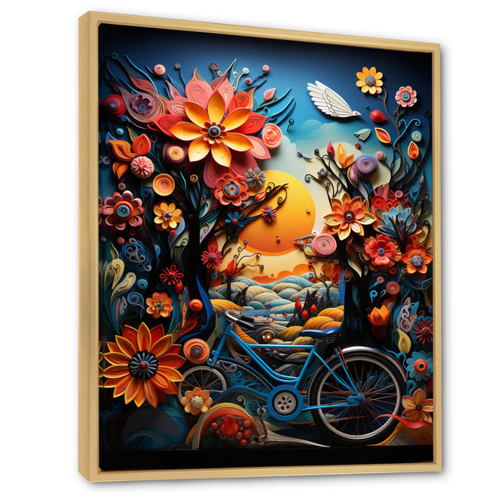 Bicycle Colorful Ride - Bicycle Canvas Wall Art