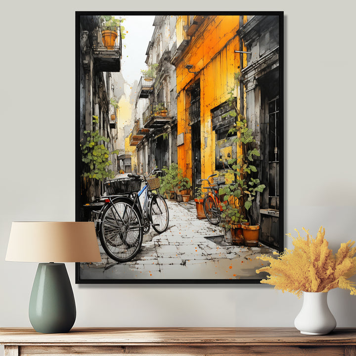 Bicycle Cycle City - Bicycle Canvas Wall Art