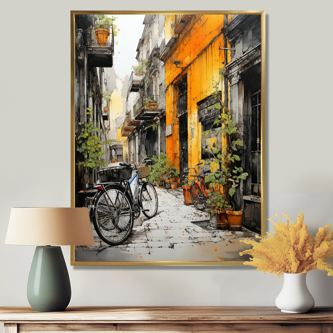 Bicycle Cycle City - Bicycle Canvas Wall Art