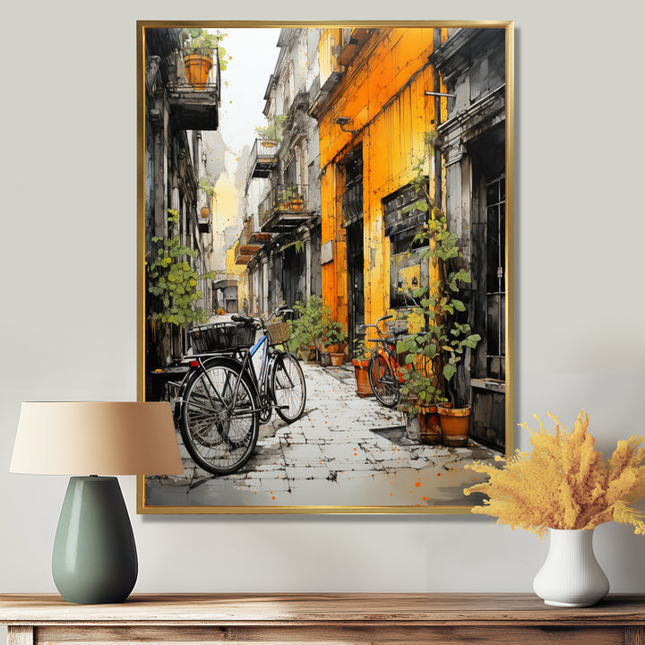 Bicycle Cycle City - Bicycle Canvas Wall Art