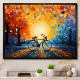 Bicycle Harmonious Pedals Pointillism I - Bicycle Canvas Wall Art