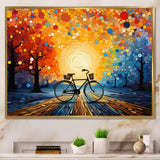 Bicycle Harmonious Pedals Pointillism I - Bicycle Canvas Wall Art