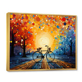 Bicycle Harmonious Pedals Pointillism I - Bicycle Canvas Wall Art