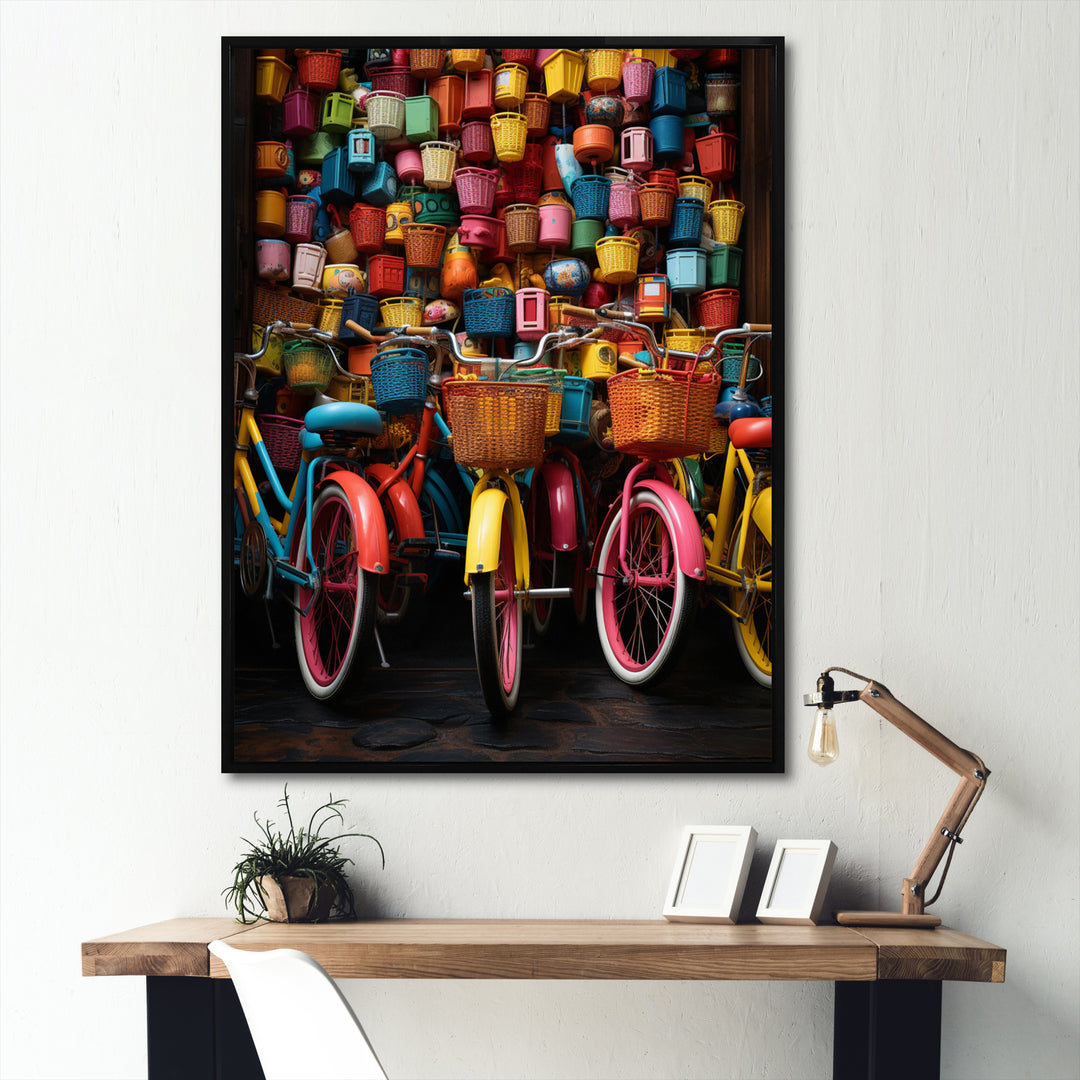 Bicycle Joyful Rides I - Bicycle Canvas Wall Art