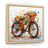 Bicycle Joyful Rides Pointillism I - Bicycle Canvas Wall Art