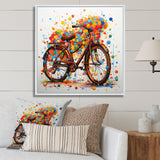 Bicycle Joyful Rides Pointillism I - Bicycle Canvas Wall Art