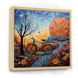Bicycle Mosaic Spokes Pointillism - Bicycle Canvas Wall Art