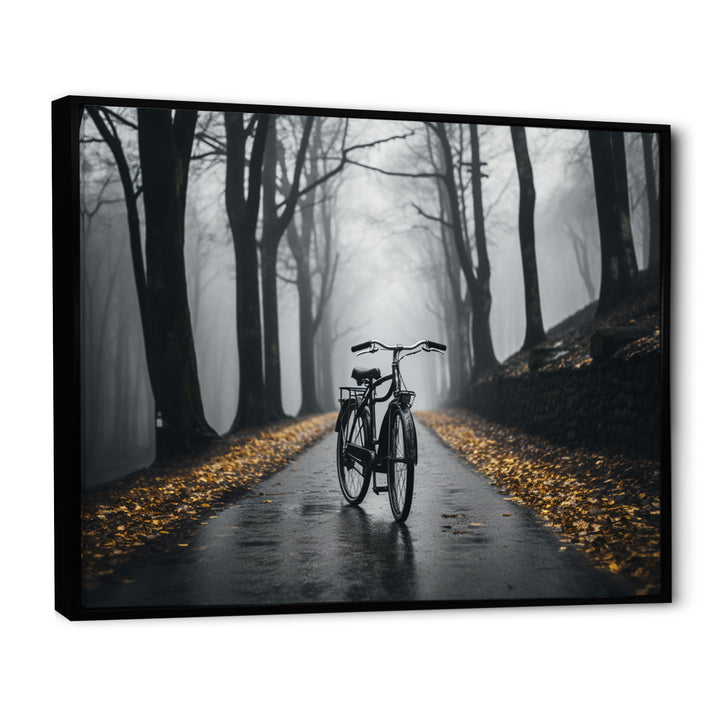 Bicycle Pedaling Into The - Bicycle Canvas Wall Art