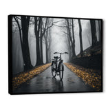 Bicycle Pedaling Into The - Bicycle Canvas Wall Art