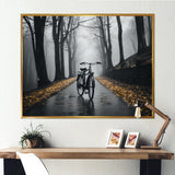 Bicycle Pedaling Into The - Bicycle Canvas Wall Art