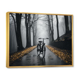 Bicycle Pedaling Into The - Bicycle Canvas Wall Art