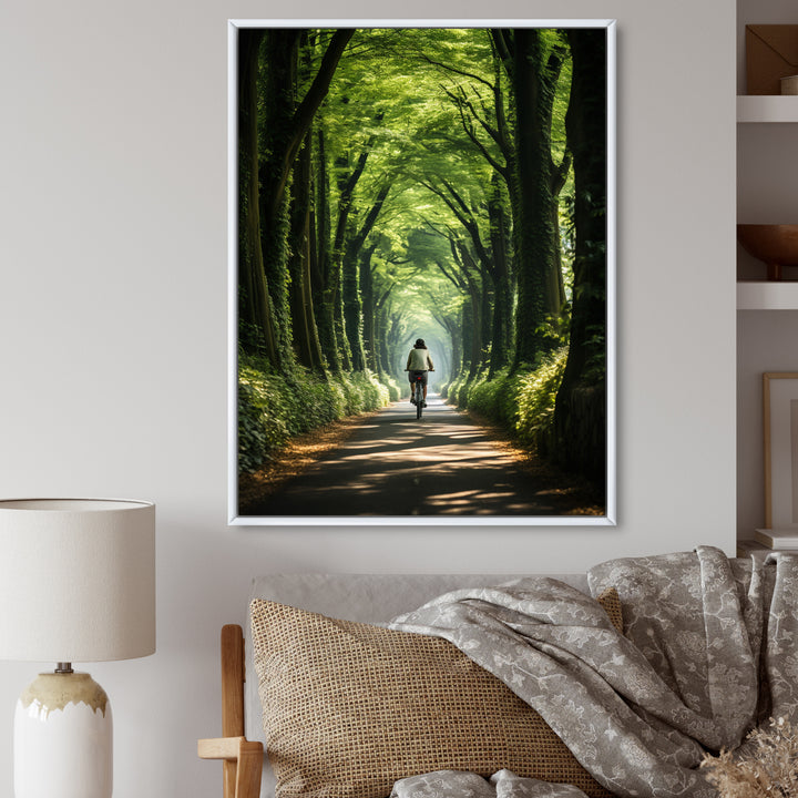 Bicycle Serene Bicycle Path I - Bicycle Canvas Wall Art