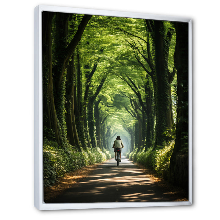 Bicycle Serene Bicycle Path I - Bicycle Canvas Wall Art