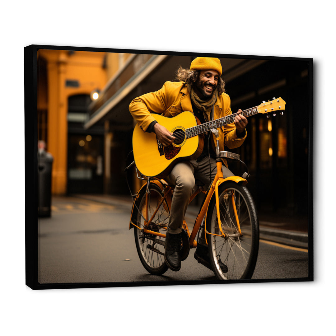Bicycle Street Serenade - Bicycle Canvas Wall Art