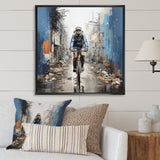Bicycle Street Symphony Papercut - Bicycle Canvas Wall Art