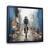 Bicycle Street Symphony Papercut - Bicycle Canvas Wall Art