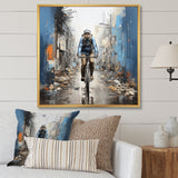 Bicycle Street Symphony Papercut - Bicycle Canvas Wall Art