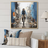 Bicycle Street Symphony Papercut - Bicycle Canvas Wall Art