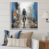 Bicycle Street Symphony Papercut - Bicycle Canvas Wall Art