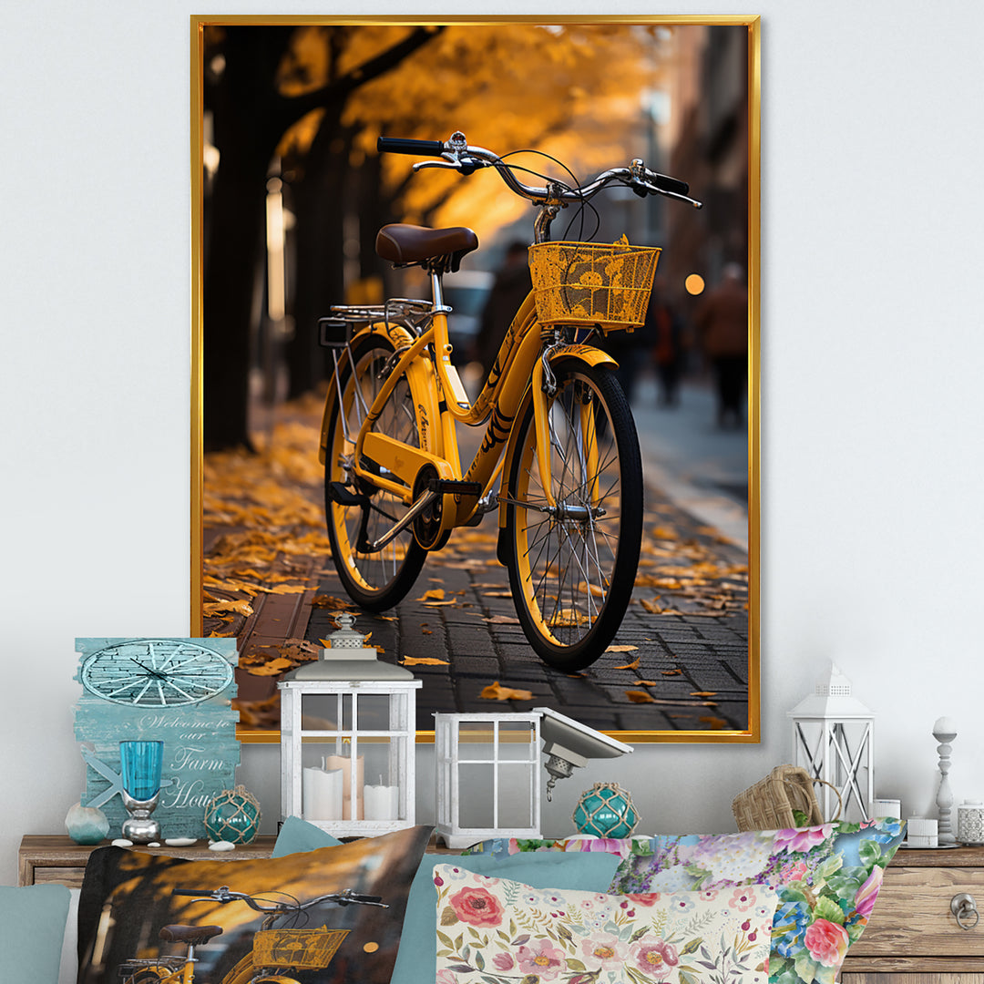 Bicycle Urban Rhythm I - Bicycle Canvas Wall Art