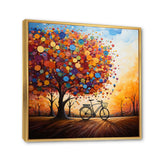 Bicycle Whirling Wheels Pointillism - Bicycle Canvas Wall Art