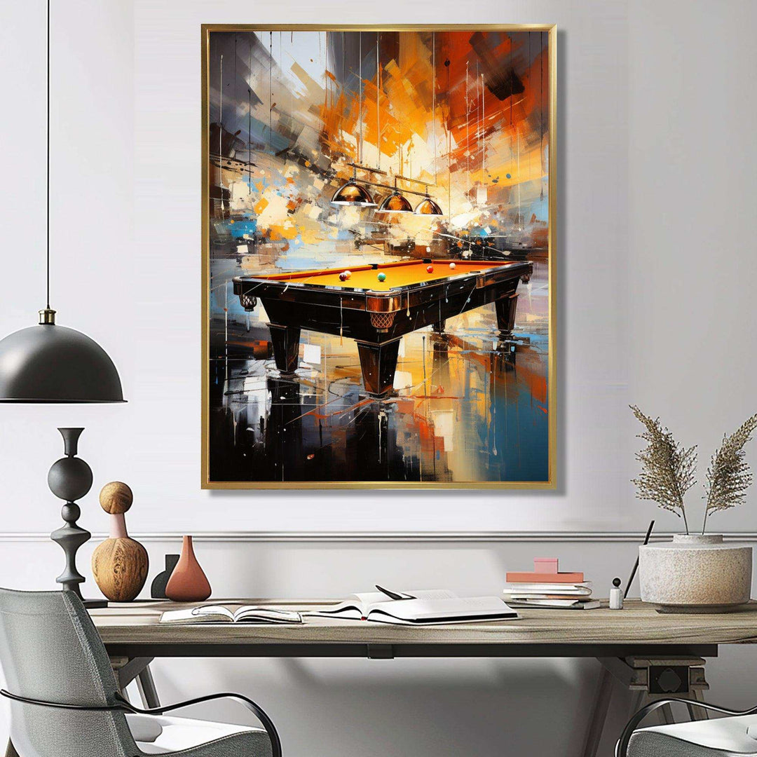 Billard Cueball Symphony An I - Sports Canvas Wall Art
