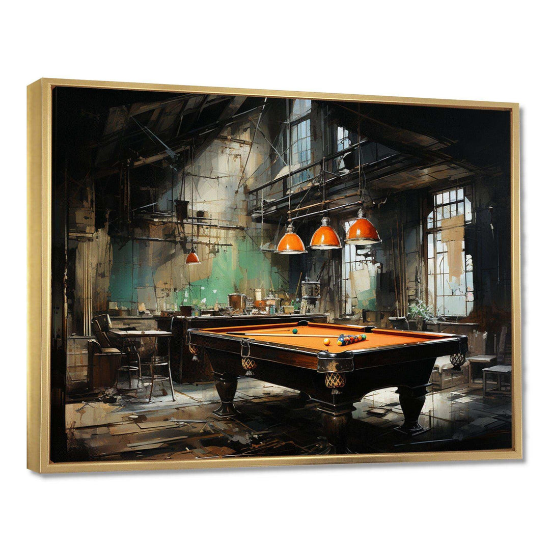 Billard Industrial Game III - Sports Canvas Wall Art