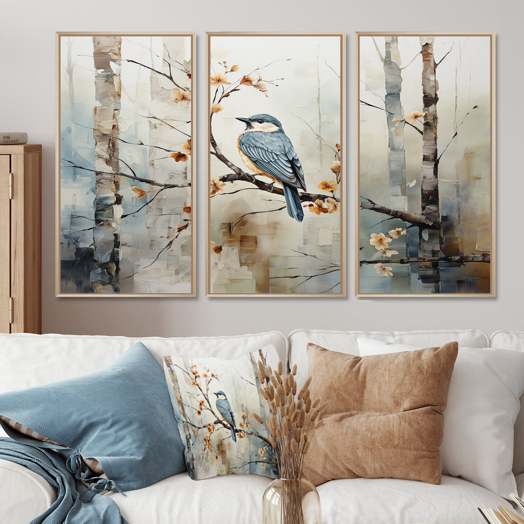 Birch Woods Ethereal Elegance III - Canvas Wall Art Sets