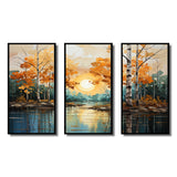 Birch Woods Golden Reflections II - Multi-Panels