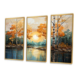 Birch Woods Golden Reflections II - Multi-Panels