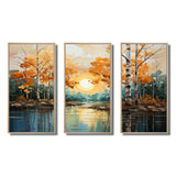 Birch Woods Golden Reflections II - Multi-Panels