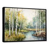 Birch Woods Silent Woods II - Floral Canvas Wall Art