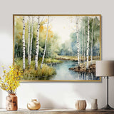 Birch Woods Silent Woods II - Floral Canvas Wall Art