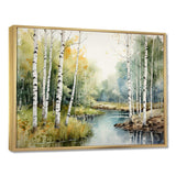 Birch Woods Silent Woods II - Floral Canvas Wall Art