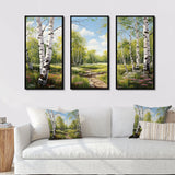 Birch Woods Spring Awakening III - Canvas Wall Art Sets