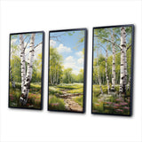 Birch Woods Spring Awakening III - Canvas Wall Art Sets