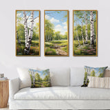 Birch Woods Spring Awakening III - Canvas Wall Art Sets