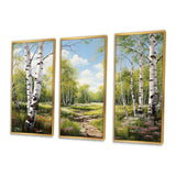 Birch Woods Spring Awakening III - Canvas Wall Art Sets