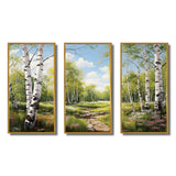 Birch Woods Spring Awakening III - Canvas Wall Art Sets