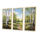 Birch Woods Spring Awakening III - Canvas Wall Art Sets