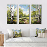Birch Woods Spring Awakening III - Canvas Wall Art Sets