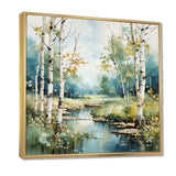 Birch Woods Whispering Winds X - Floral Canvas Wall Art