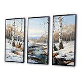 Birch Woods Winter Whispers I - Multi-Panel Canvas Prints