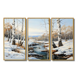 Birch Woods Winter Whispers I - Multi-Panel Canvas Prints