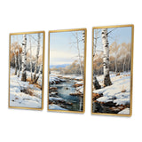 Birch Woods Winter Whispers I - Multi-Panel Canvas Prints